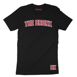 The Bronx Sport Color Black Red T-Shirt - New York Borough Hip Hop Rap Culture